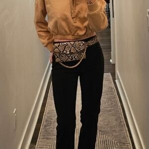 JustFab Snakeskin Print "Stassi" Line Clutch/Hand/Belt Bag 3-Way Bag